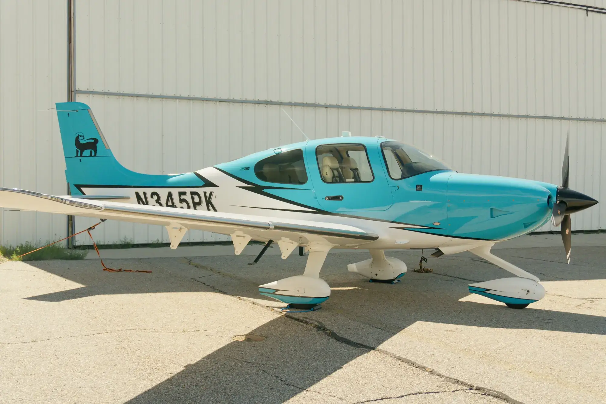 Side profile of the Blitz Aviation Cirrus SR22T used for transition training
