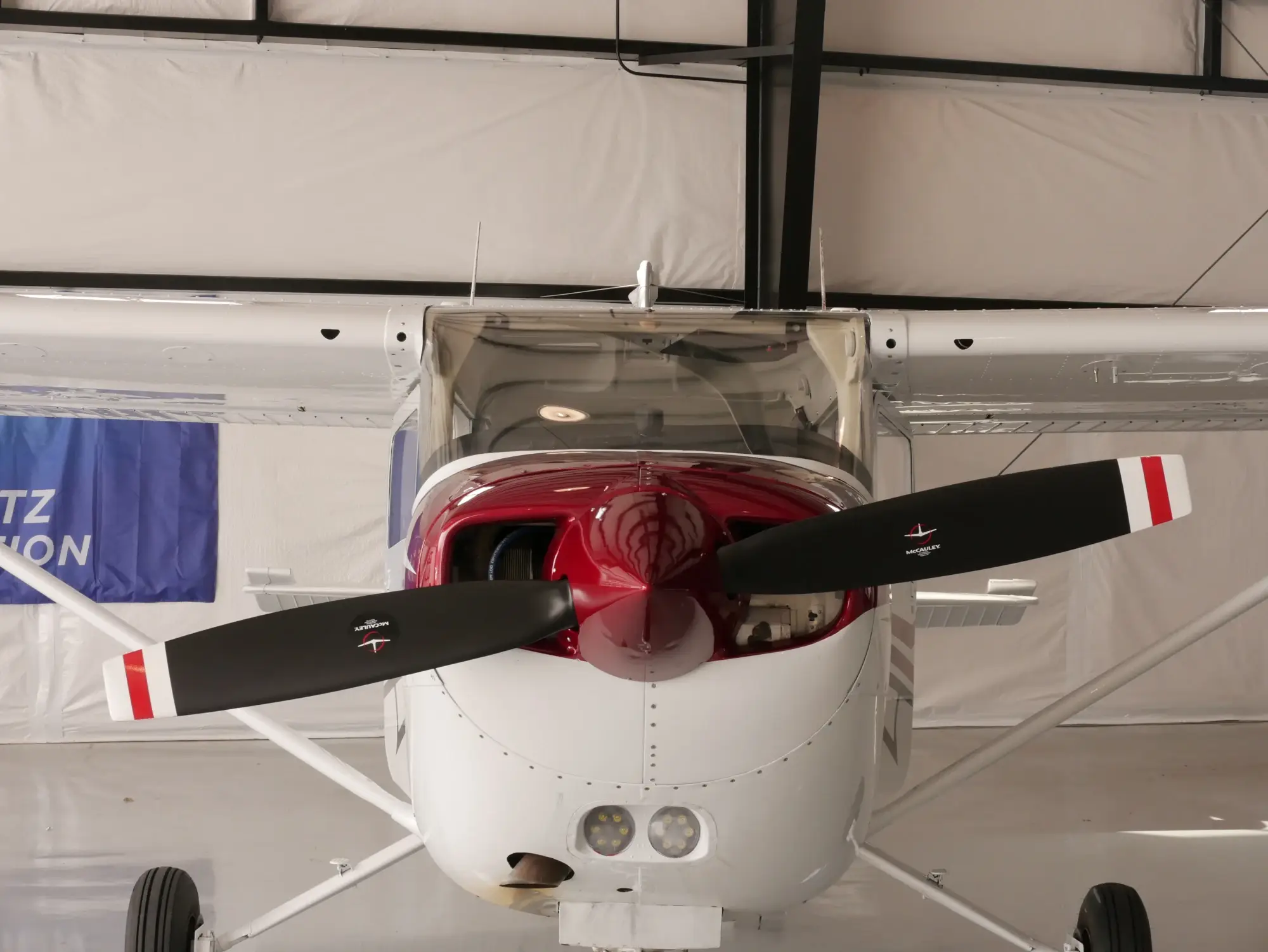 Front view of Cessna 172XP high performance aircraft
