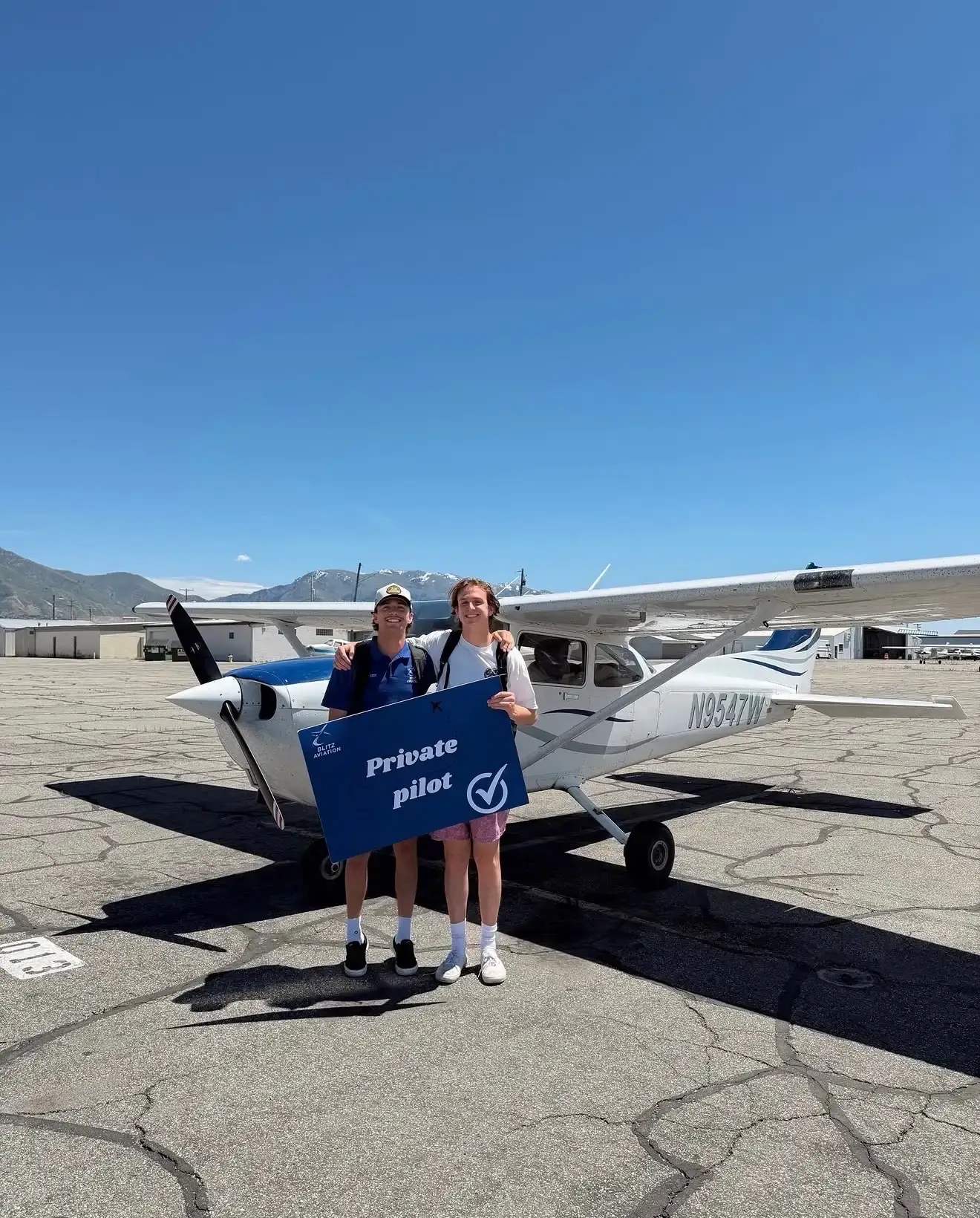 Student celebrating CFI certification
