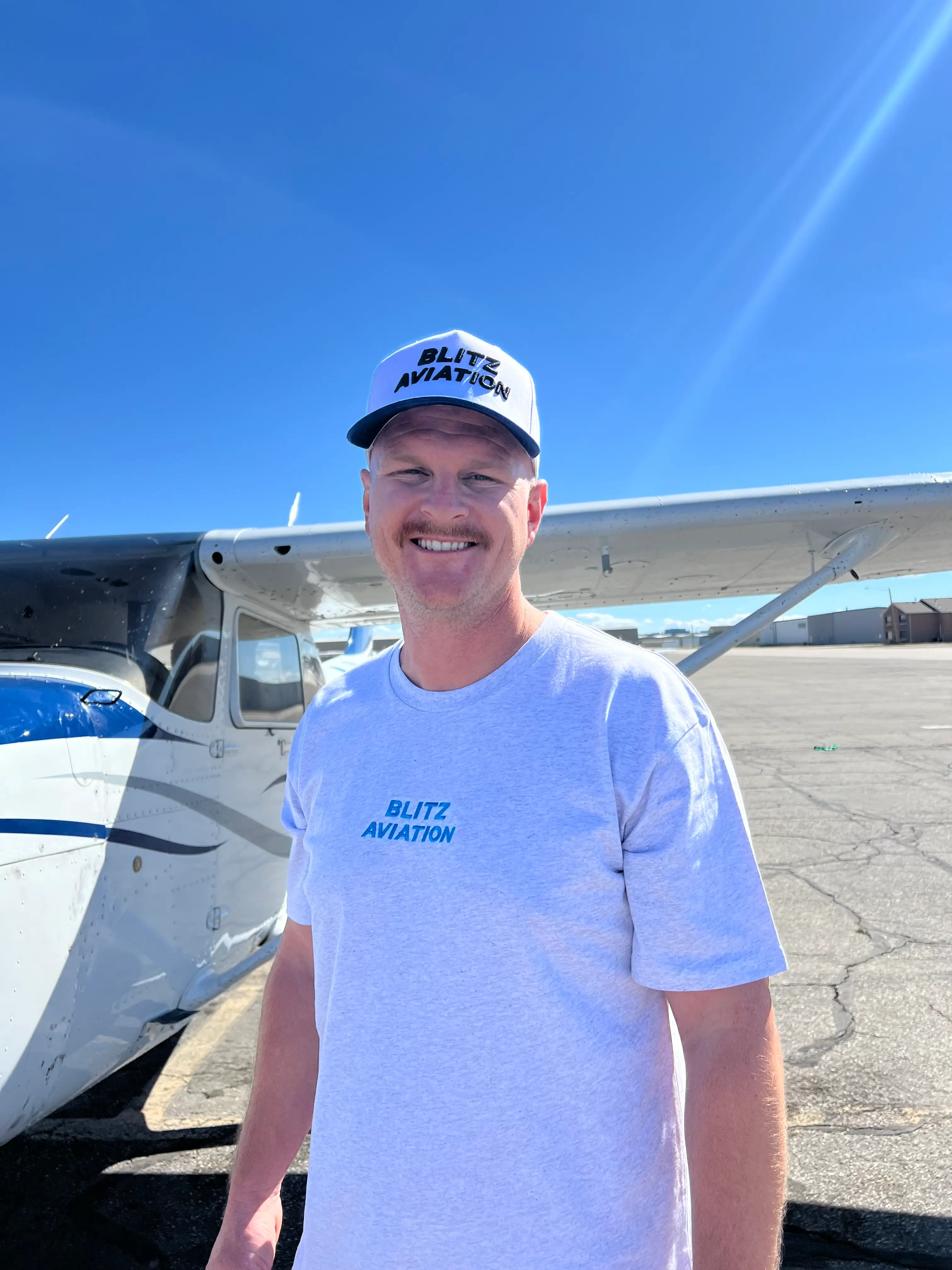 Nate Rackham, Certified Flight Instructor at Blitz Aviation in Ogden, Utah - retired police officer turned pilot