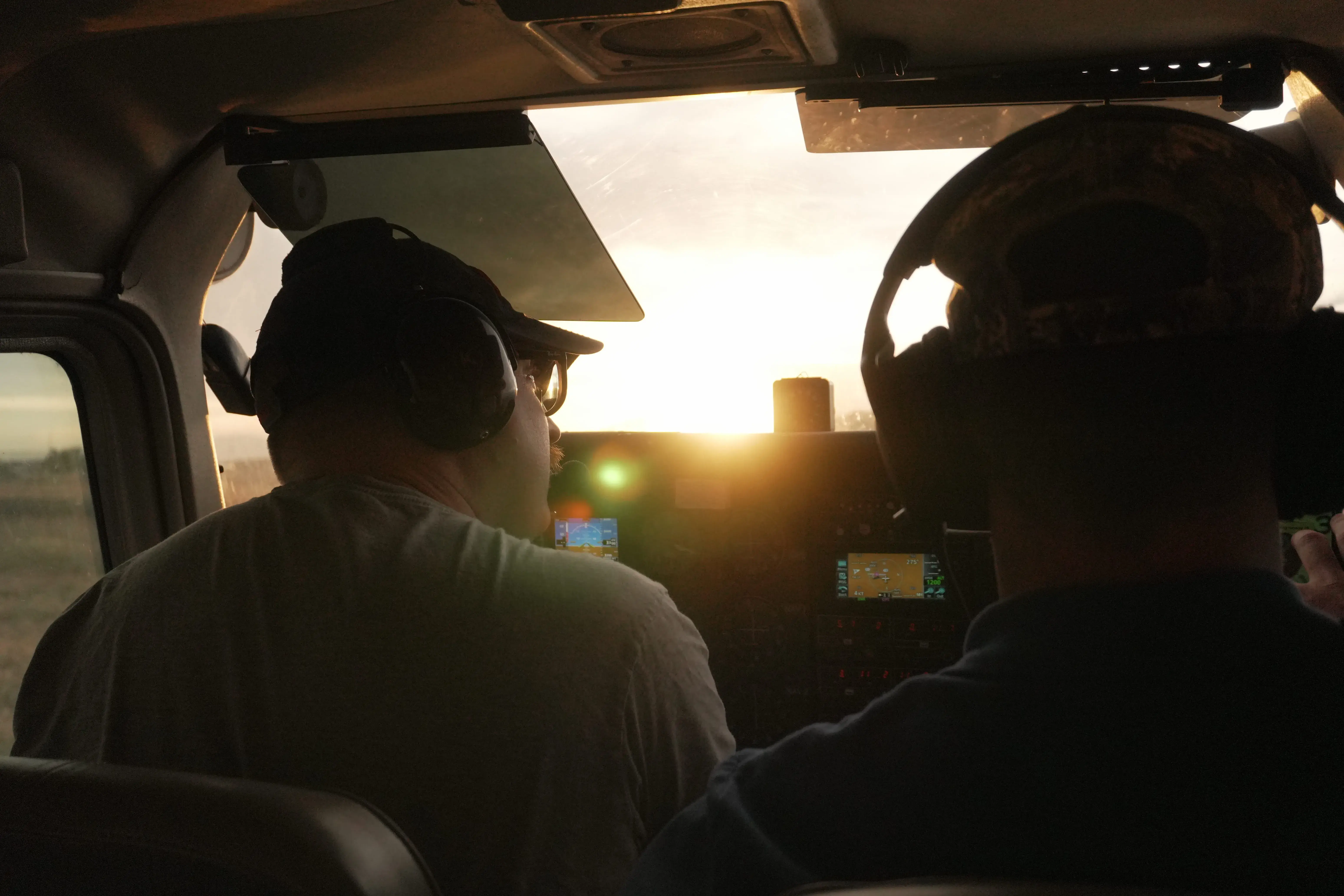 Scenic view of Ogden airport and Wasatch mountains during flight training